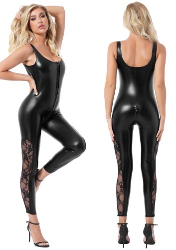 Lucy Lace Wet Look Catsuit Méret:S/M