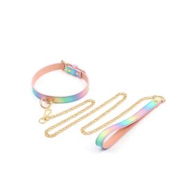 Rainbow nyakörv pórázzal