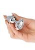 Fém anál plug csillogó Diamond szívvel-kicsi. Piros kővel