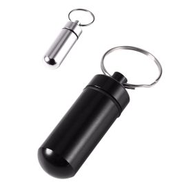 Kapszulatartó - alumínium vízálló. Fekete